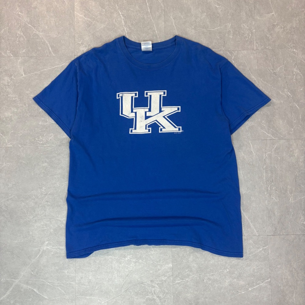University of Kentucky Wildcats Gildan T-Shirt Mens Large Blue UK Logo Tee 3831